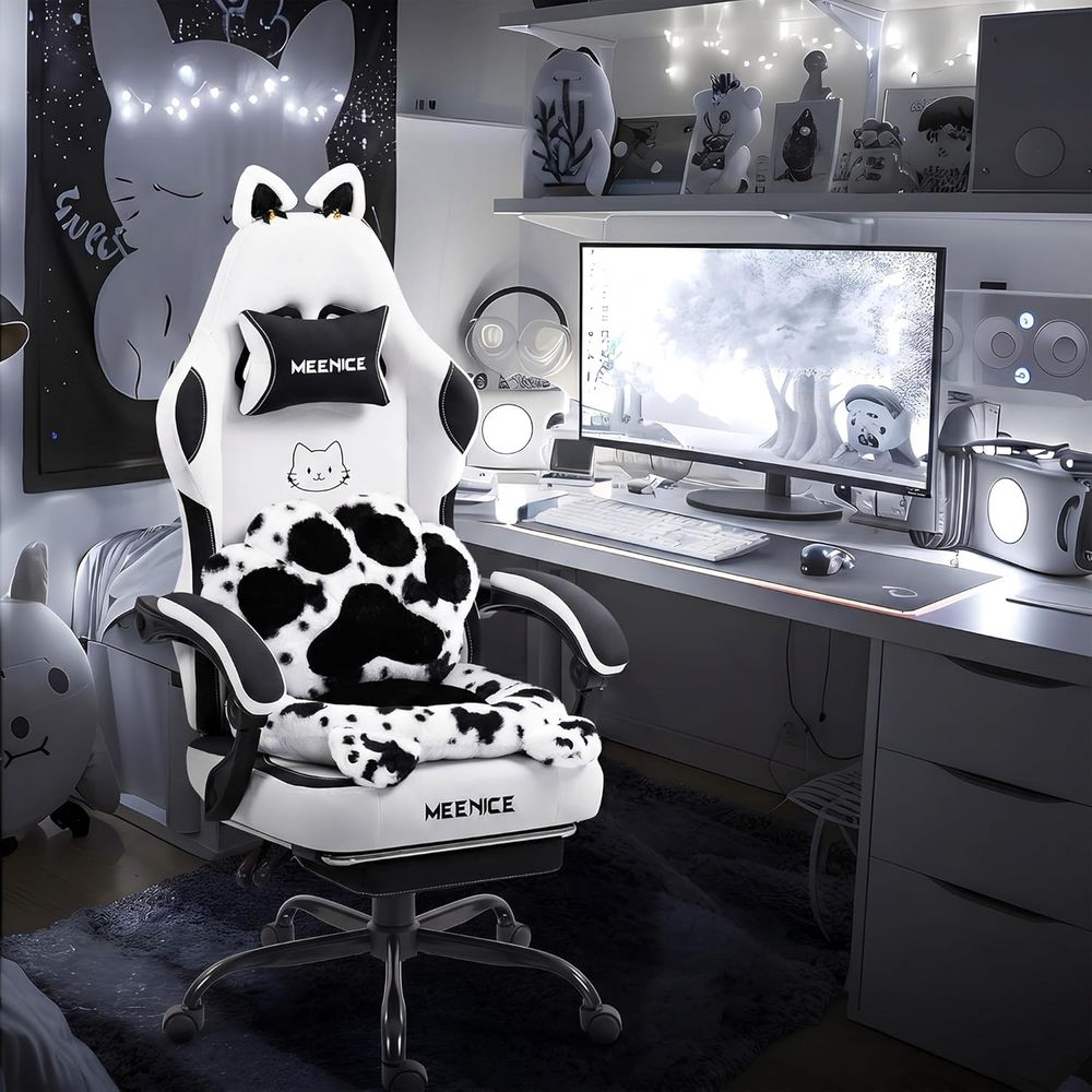 Pc Gaming Chair - Игровое кресло с милыми кошачьими ушками